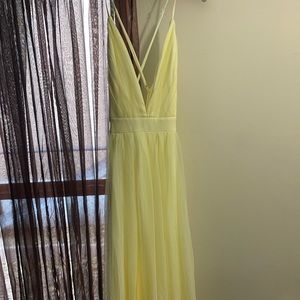 yellow long dress